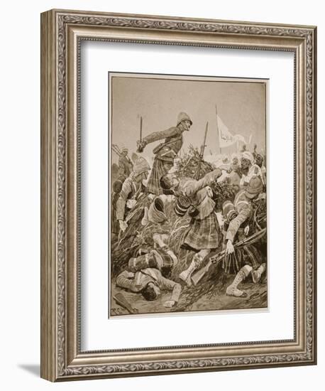 The Seaforth Highlanders Storming the Zareba at the Battle of Atbara-Richard Caton Woodville-Framed Giclee Print