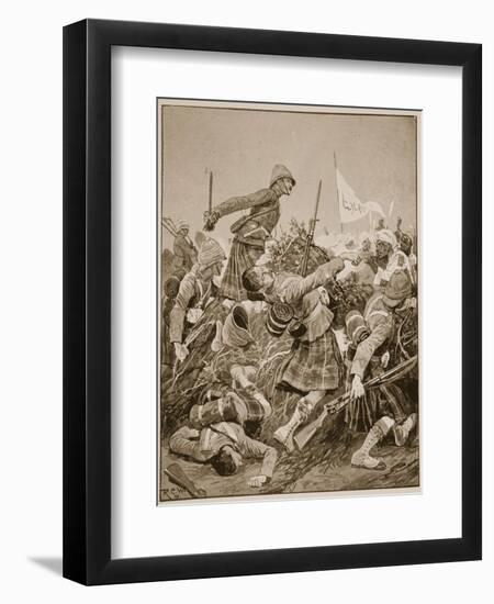 The Seaforth Highlanders Storming the Zareba at the Battle of Atbara-Richard Caton Woodville-Framed Giclee Print