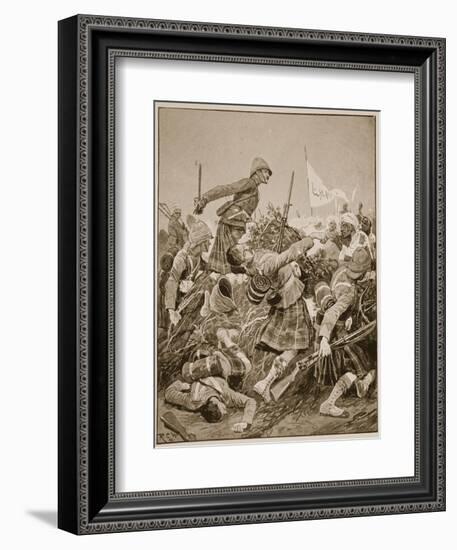 The Seaforth Highlanders Storming the Zareba at the Battle of Atbara-Richard Caton Woodville-Framed Giclee Print