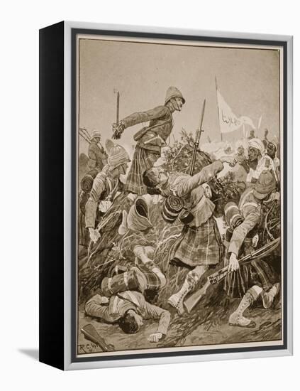 The Seaforth Highlanders Storming the Zareba at the Battle of Atbara-Richard Caton Woodville-Framed Premier Image Canvas