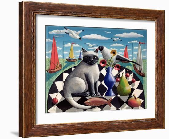 The Seagull and the Cat-PJ Crook-Framed Giclee Print