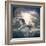 The Seagull Flying Over A Sea Against A Dramatic Sky. Background From Nature-Kletr-Framed Photographic Print