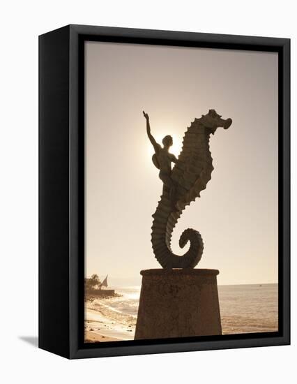 The Seahorse Sculpture on the Malecon, Puerto Vallarta, Jalisco, Mexico, North America-Michael DeFreitas-Framed Premier Image Canvas