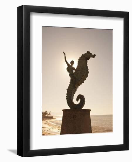 The Seahorse Sculpture on the Malecon, Puerto Vallarta, Jalisco, Mexico, North America-Michael DeFreitas-Framed Photographic Print