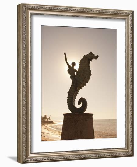 The Seahorse Sculpture on the Malecon, Puerto Vallarta, Jalisco, Mexico, North America-Michael DeFreitas-Framed Photographic Print