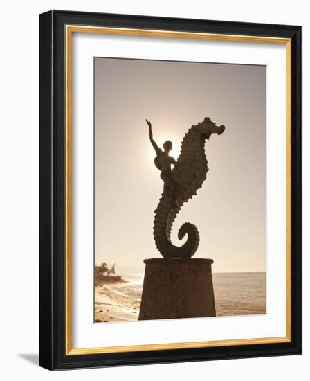 The Seahorse Sculpture on the Malecon, Puerto Vallarta, Jalisco, Mexico, North America-Michael DeFreitas-Framed Photographic Print