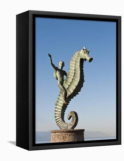 The Seahorse Sculpture on the Malecon, Puerto Vallarta, Jalisco, Mexico, North America-Michael DeFreitas-Framed Premier Image Canvas