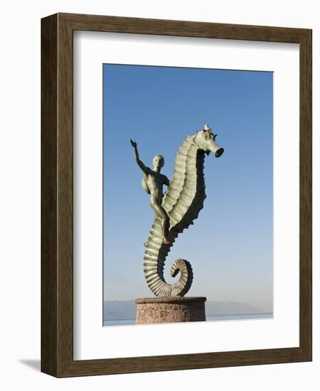 The Seahorse Sculpture on the Malecon, Puerto Vallarta, Jalisco, Mexico, North America-Michael DeFreitas-Framed Photographic Print