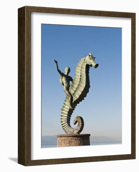 The Seahorse Sculpture on the Malecon, Puerto Vallarta, Jalisco, Mexico, North America-Michael DeFreitas-Framed Photographic Print