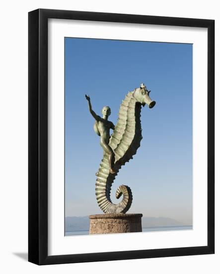 The Seahorse Sculpture on the Malecon, Puerto Vallarta, Jalisco, Mexico, North America-Michael DeFreitas-Framed Photographic Print