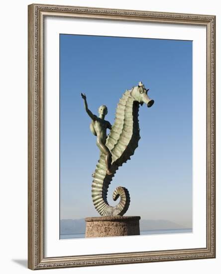 The Seahorse Sculpture on the Malecon, Puerto Vallarta, Jalisco, Mexico, North America-Michael DeFreitas-Framed Photographic Print