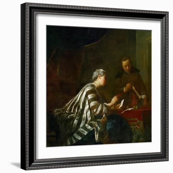 The Sealing of the Letter-Jean-Baptiste Simeon Chardin-Framed Giclee Print