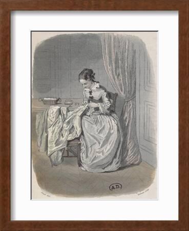 The Seamstress, 1854, France, 19th Century' Giclee Print