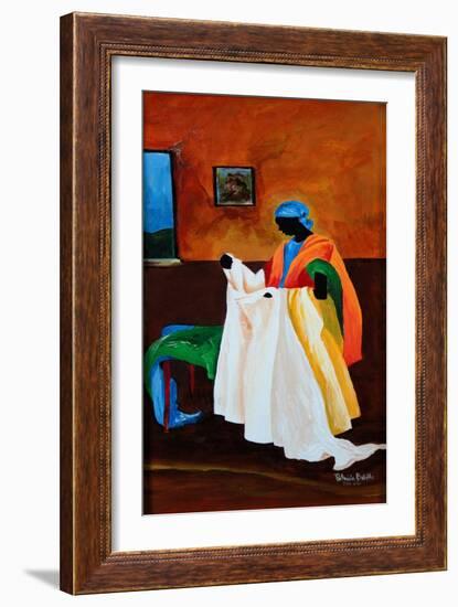 The Seamstress, 2011 (Acrylic on Wood)-Patricia Brintle-Framed Giclee Print