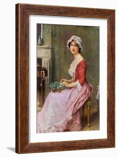 The Seamstress, Late 19th or Early 20th Century-Charles Amable Lenoir-Framed Giclee Print