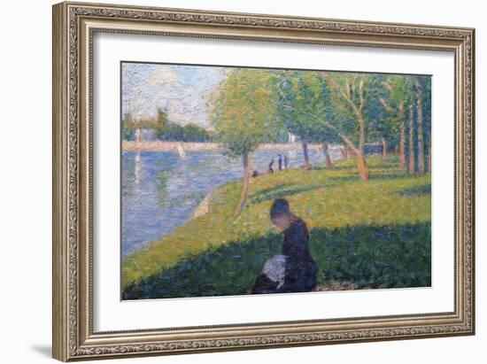 The Seamstress, Study for 'A Sunday Afternoon on the Island of La Grande Jatte', 1886-Georges Seurat-Framed Giclee Print