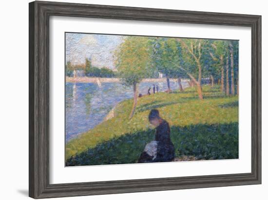 The Seamstress, Study for 'A Sunday Afternoon on the Island of La Grande Jatte', 1886-Georges Seurat-Framed Giclee Print