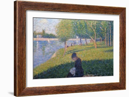 The Seamstress, Study for 'A Sunday Afternoon on the Island of La Grande Jatte', 1886-Georges Seurat-Framed Giclee Print