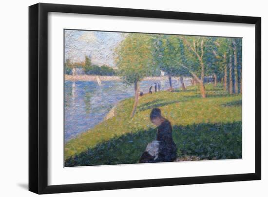 The Seamstress, Study for 'A Sunday Afternoon on the Island of La Grande Jatte', 1886-Georges Seurat-Framed Giclee Print