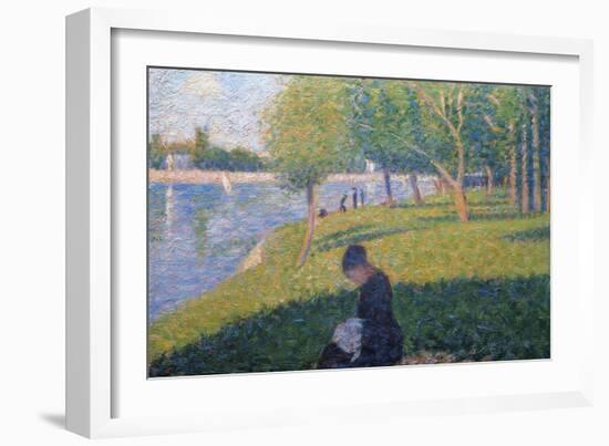 The Seamstress, Study for 'A Sunday Afternoon on the Island of La Grande Jatte', 1886-Georges Seurat-Framed Giclee Print