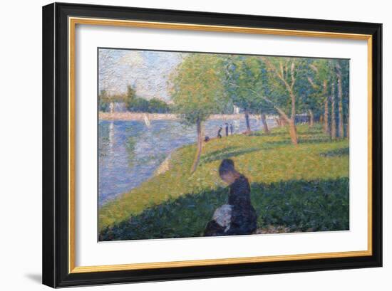 The Seamstress, Study for 'A Sunday Afternoon on the Island of La Grande Jatte', 1886-Georges Seurat-Framed Giclee Print