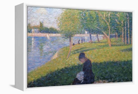 The Seamstress, Study for 'A Sunday Afternoon on the Island of La Grande Jatte', 1886-Georges Seurat-Framed Premier Image Canvas