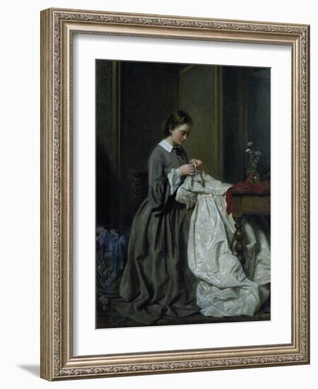 The Seamstress-Charles Baugniet-Framed Giclee Print