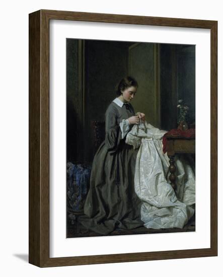 The Seamstress-Charles Baugniet-Framed Giclee Print