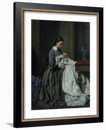 The Seamstress-Charles Baugniet-Framed Giclee Print