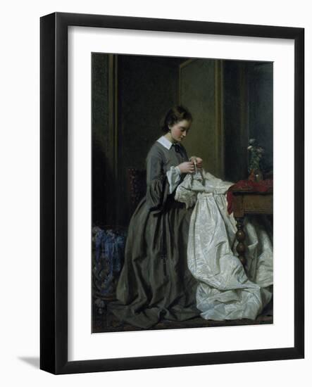 The Seamstress-Charles Baugniet-Framed Giclee Print