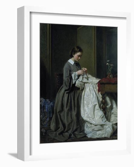 The Seamstress-Charles Baugniet-Framed Giclee Print