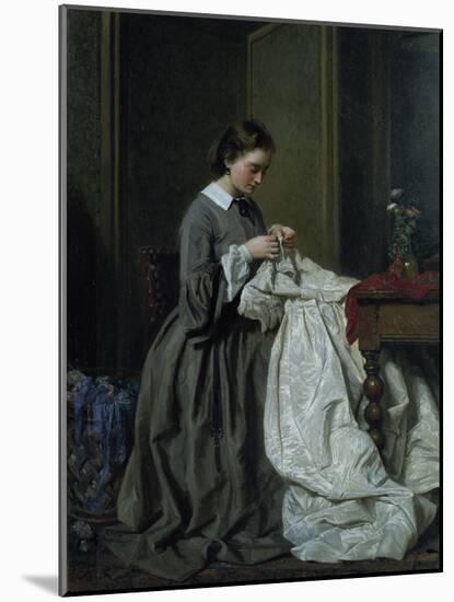 The Seamstress-Charles Baugniet-Mounted Giclee Print