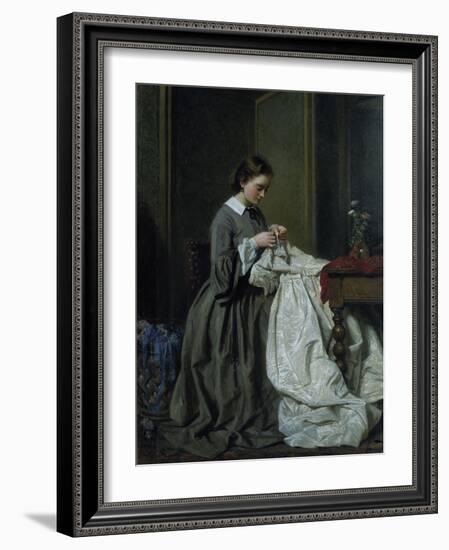 The Seamstress-Charles Baugniet-Framed Giclee Print