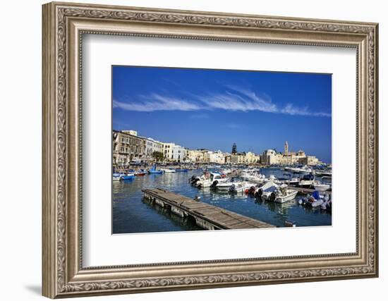 The seaport of Trani. Apulia, Italy, Mediterranean, Europe-Marco Brivio-Framed Photographic Print