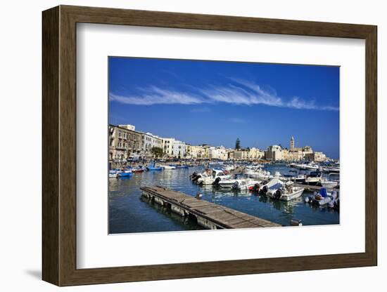 The seaport of Trani. Apulia, Italy, Mediterranean, Europe-Marco Brivio-Framed Photographic Print