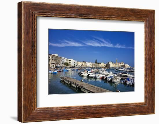 The seaport of Trani. Apulia, Italy, Mediterranean, Europe-Marco Brivio-Framed Photographic Print