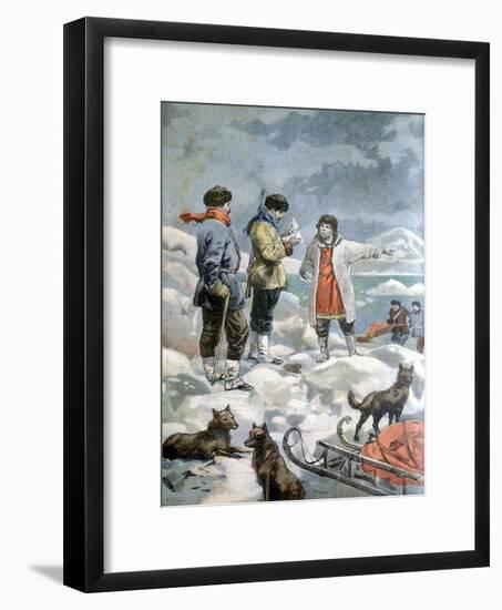 The Search for the 1897 Andree Expedition to the North Pole-null-Framed Giclee Print