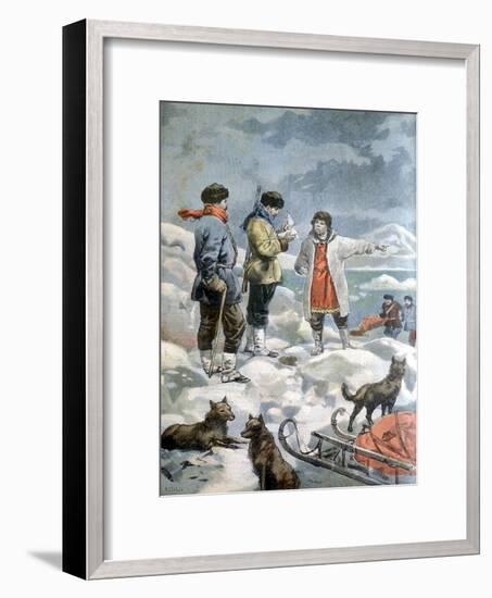 The Search for the 1897 Andree Expedition to the North Pole-null-Framed Giclee Print