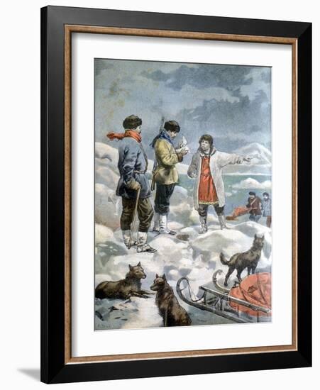 The Search for the 1897 Andree Expedition to the North Pole-null-Framed Giclee Print