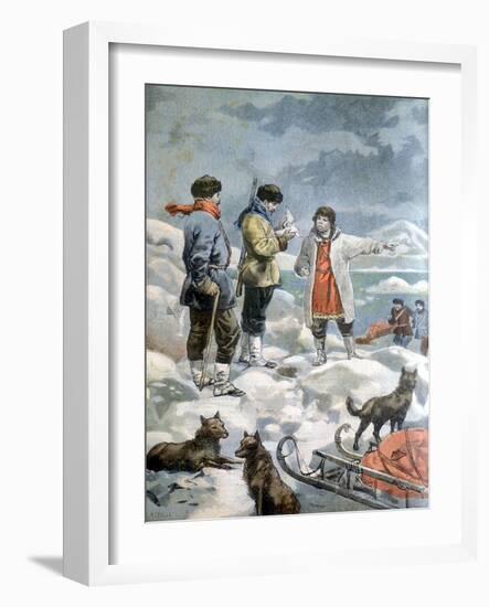 The Search for the 1897 Andree Expedition to the North Pole-null-Framed Giclee Print