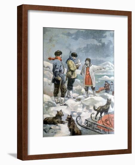 The Search for the 1897 Andree Expedition to the North Pole-null-Framed Giclee Print