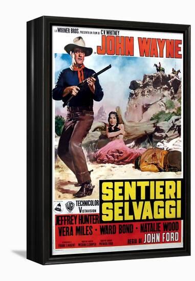 The Searchers, Italian Movie Poster, 1956-null-Framed Stretched Canvas