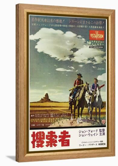 The Searchers, Japanese Movie Poster, 1956-null-Framed Stretched Canvas