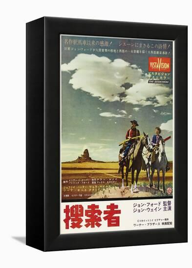 The Searchers, Japanese Movie Poster, 1956-null-Framed Stretched Canvas