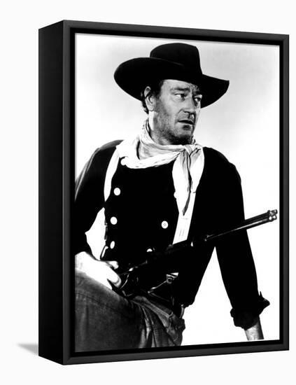 The Searchers, John Wayne, 1956-null-Framed Stretched Canvas