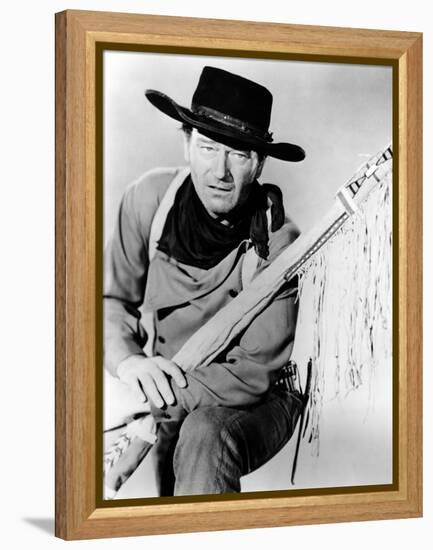 The Searchers, John Wayne, 1956-null-Framed Stretched Canvas