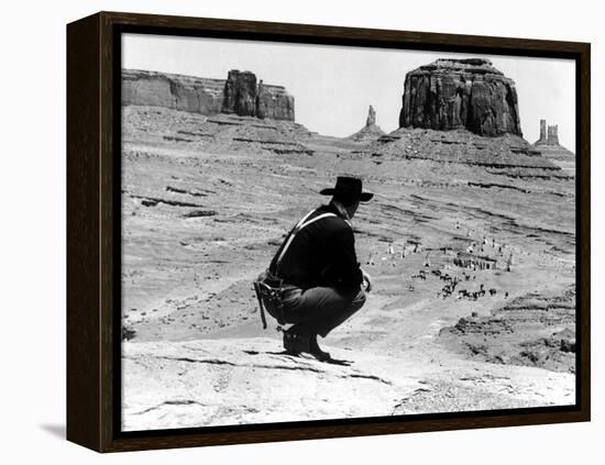 The Searchers, John Wayne, 1956-null-Framed Stretched Canvas