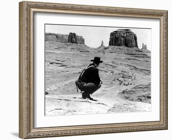 The Searchers, John Wayne, 1956-null-Framed Photo