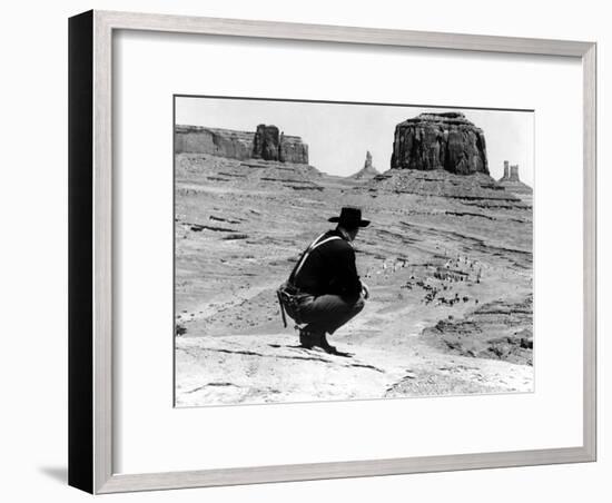 The Searchers, John Wayne, 1956-null-Framed Photo