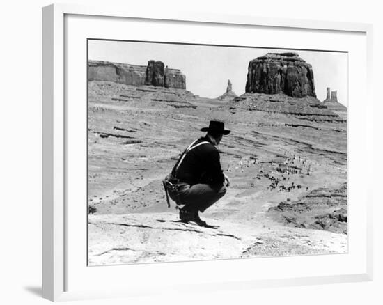 The Searchers, John Wayne, 1956-null-Framed Photo